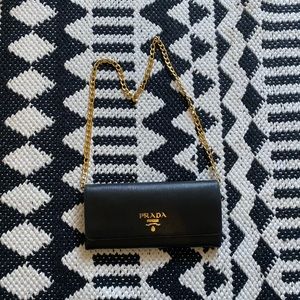 AUTH Prada WOC Wallet Chain Crossbody